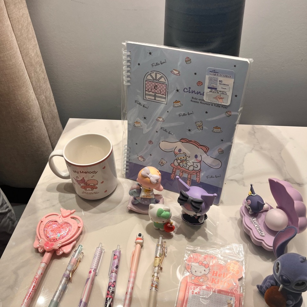 Cinnamoroll Spiral Notebook and My Melody Mug Set